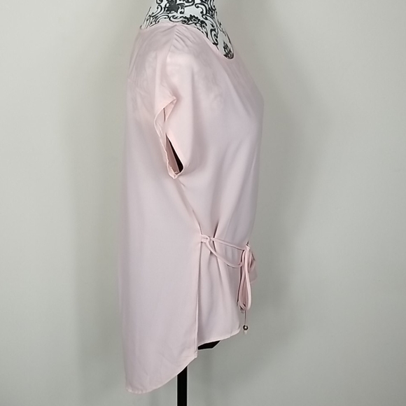 Women's Medium Celly K light pink sheer blouse - Picture 2 of 8